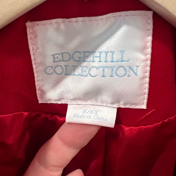NWT Red Edgehill Collection Pea Coat - Little Girl size 6/6x - Picture 5 of 9